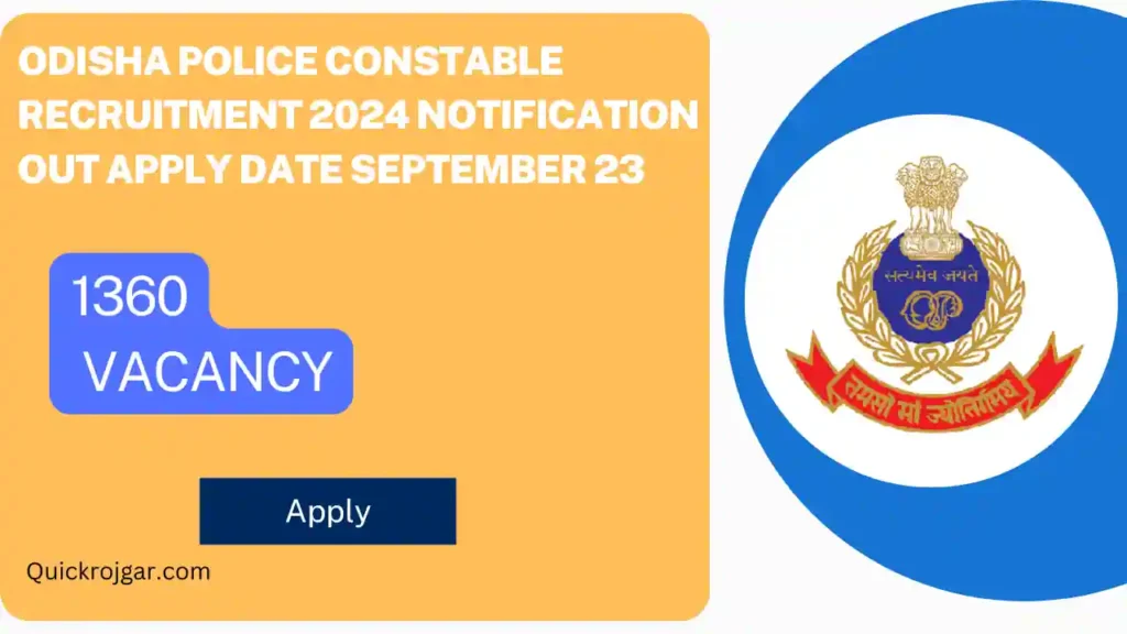 Odisha Police Constable Recruitment 2024