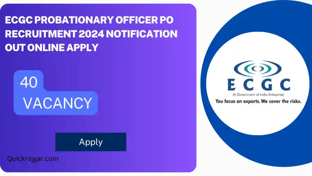 ECGC Probationary Officer PO Recruitment 2024