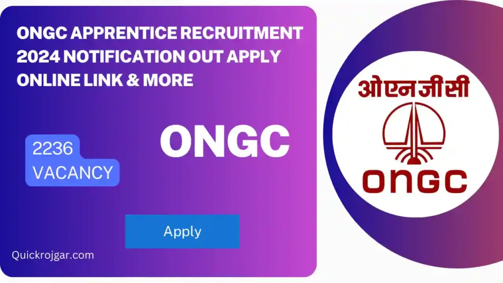 ONGC Apprentice Recruitment 2024