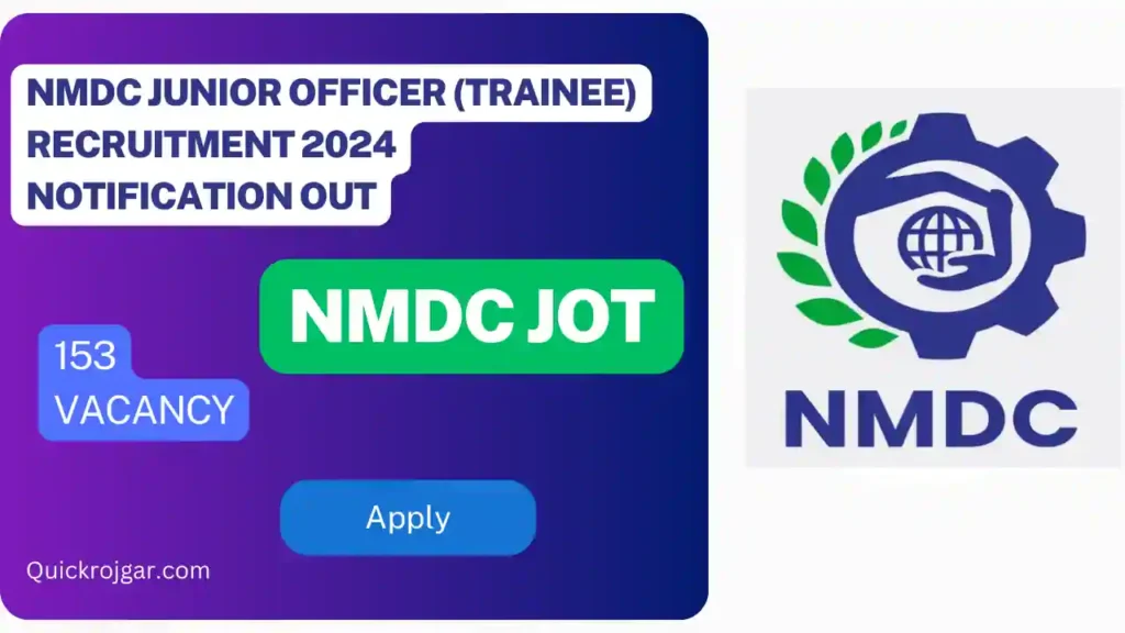 NMDC Junior Officer (Trainee) Recruitment 2024