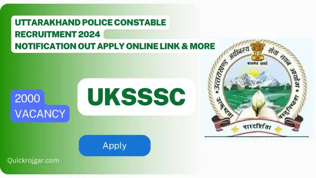 Uttarakhand Police Constable Recruitment 2024